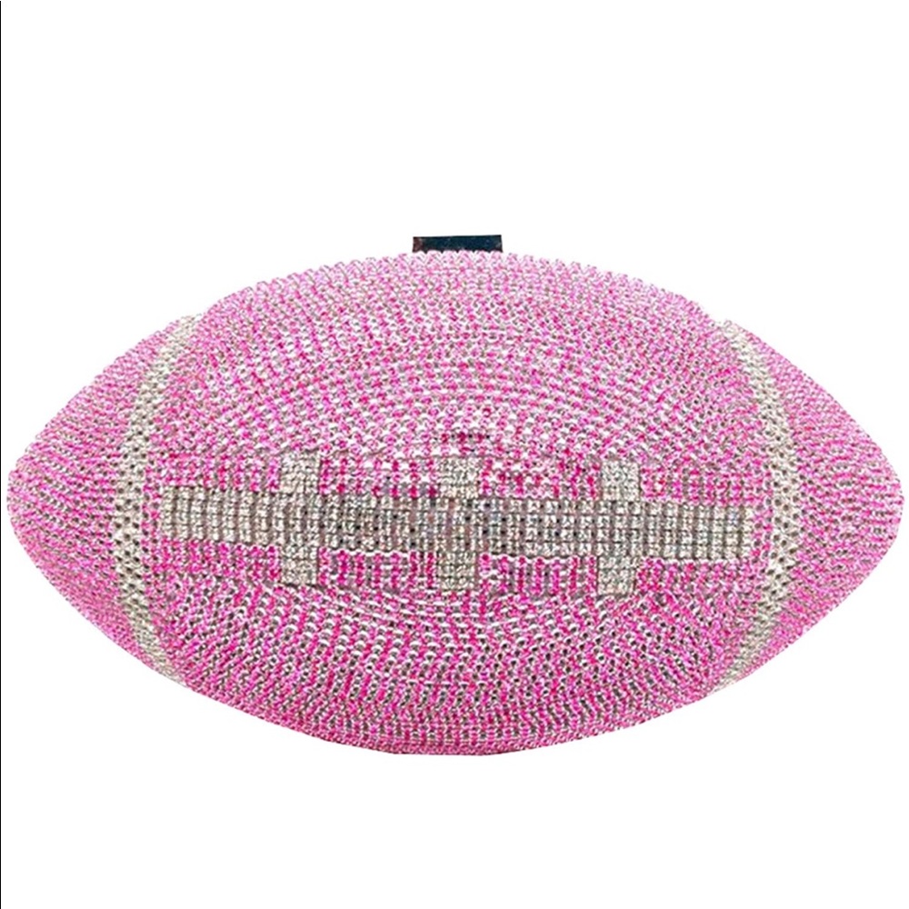 Posh Pink Dazzling Football 🏈 Clutch Bag - Picture 1 of 5